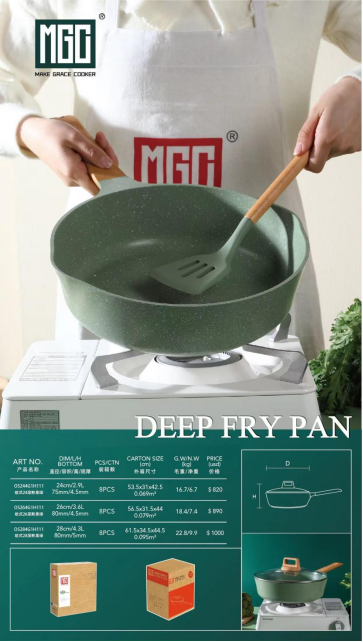 Siri Eropah-Avocado Green-Deep Fry Pan