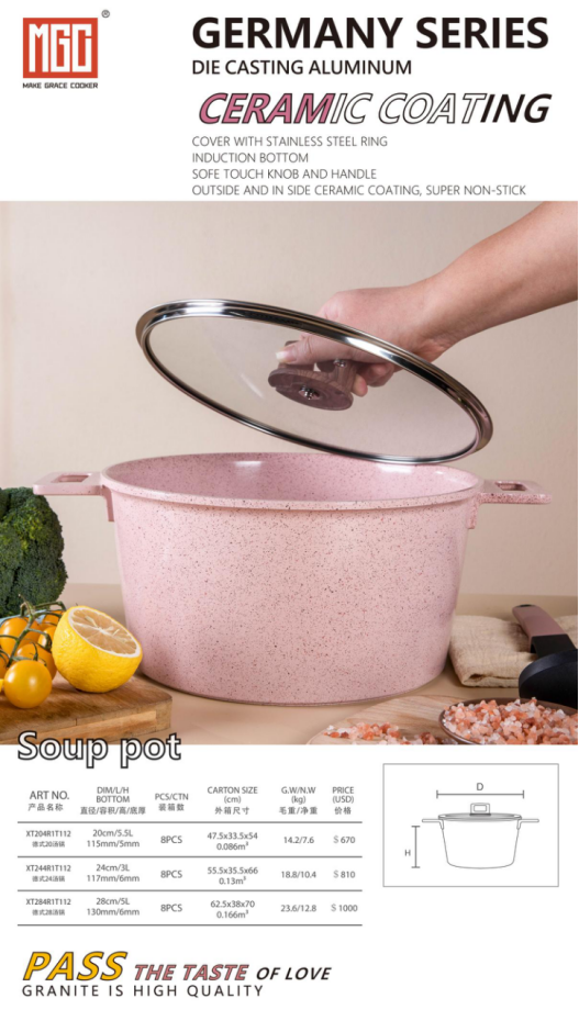 Германия Series-Pink-Soup Pot