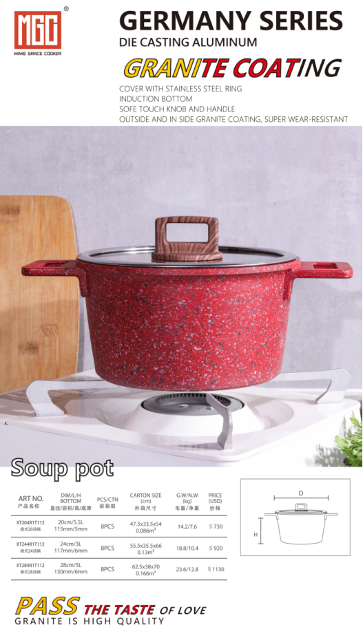 Tyskland Series-Röd-Soup Pot