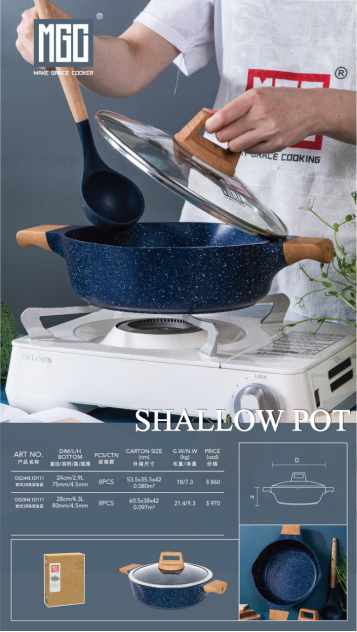 European Series-Noble Blue-Shallow Pot