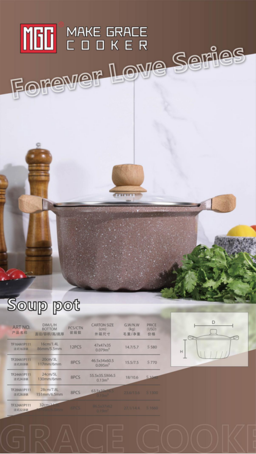 French FOREVER LOVE SERIES-Brown-Soup Pot