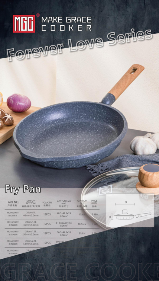 French FOREVER LOVE SERIES-Gray-Fry Pan